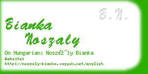 bianka noszaly business card